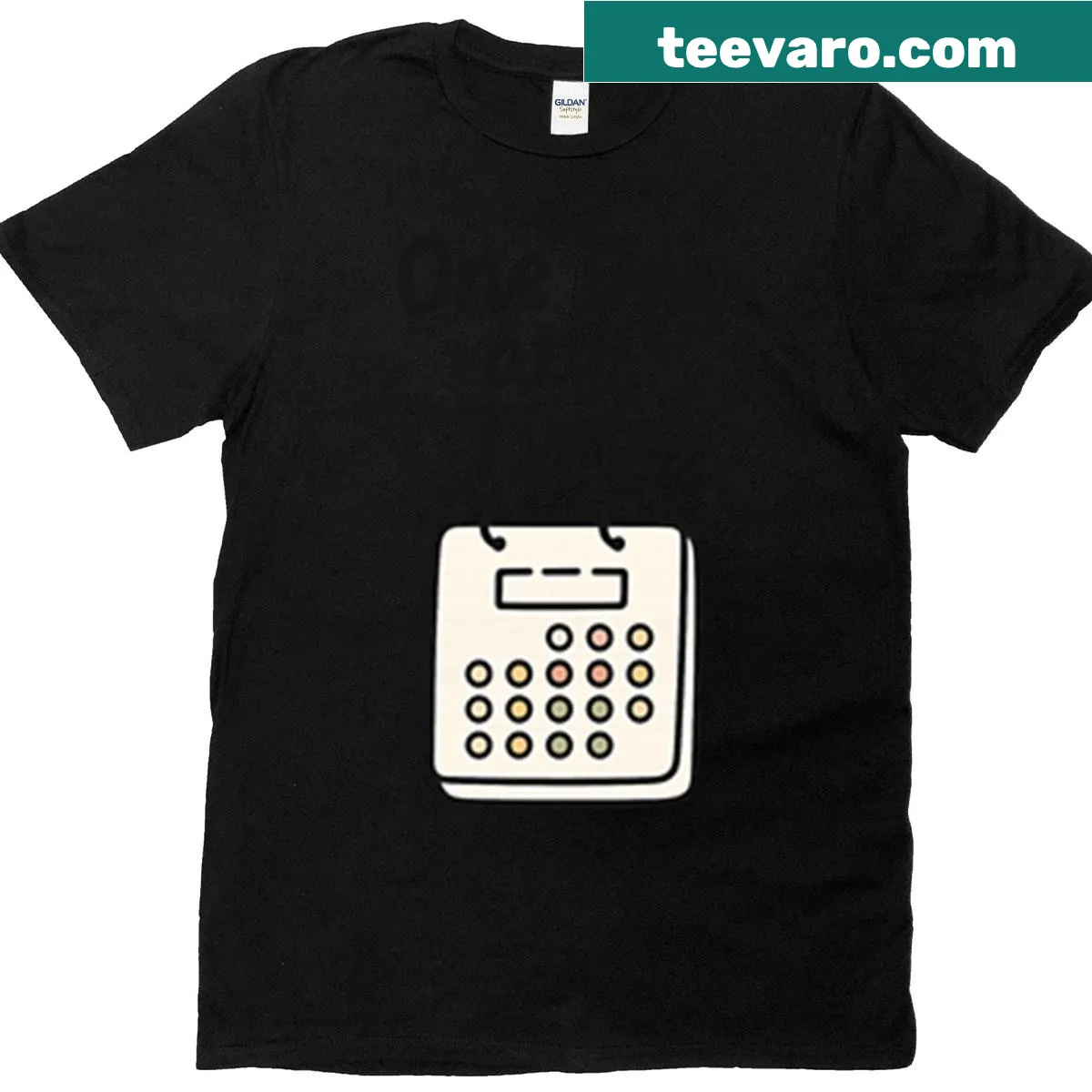 Illustrated calendar design with motivational phrases on T-shirt — on a men's t-shirt