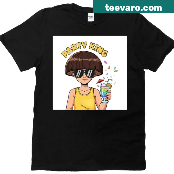 Text-based Party King t-shirt for fun-loving hosts