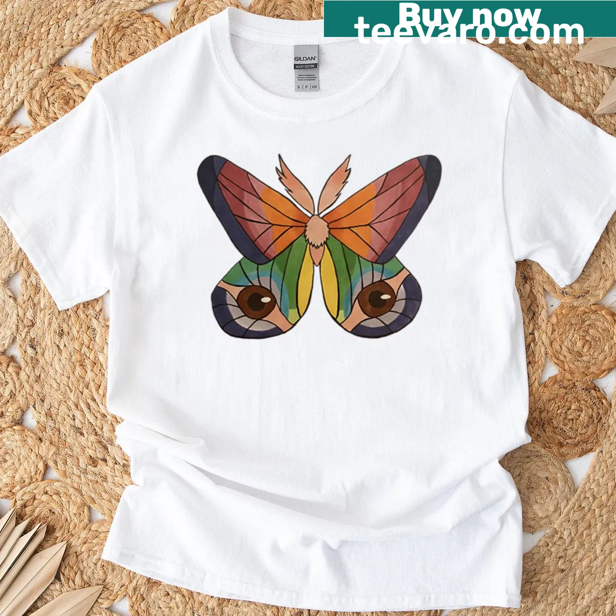 Illustration of a butterfly on a T-shirt — on a men's t-shirt
