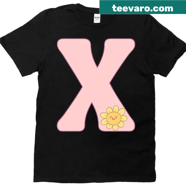 Groovy letter X t-shirt with playful design