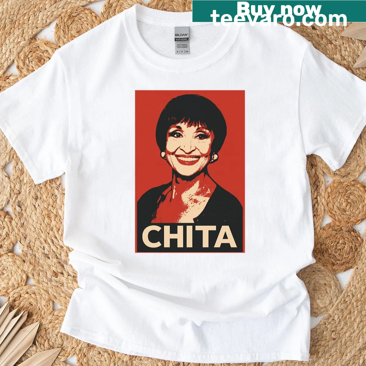 Chita Rivera pop art t-shirt — on a men's t-shirt
