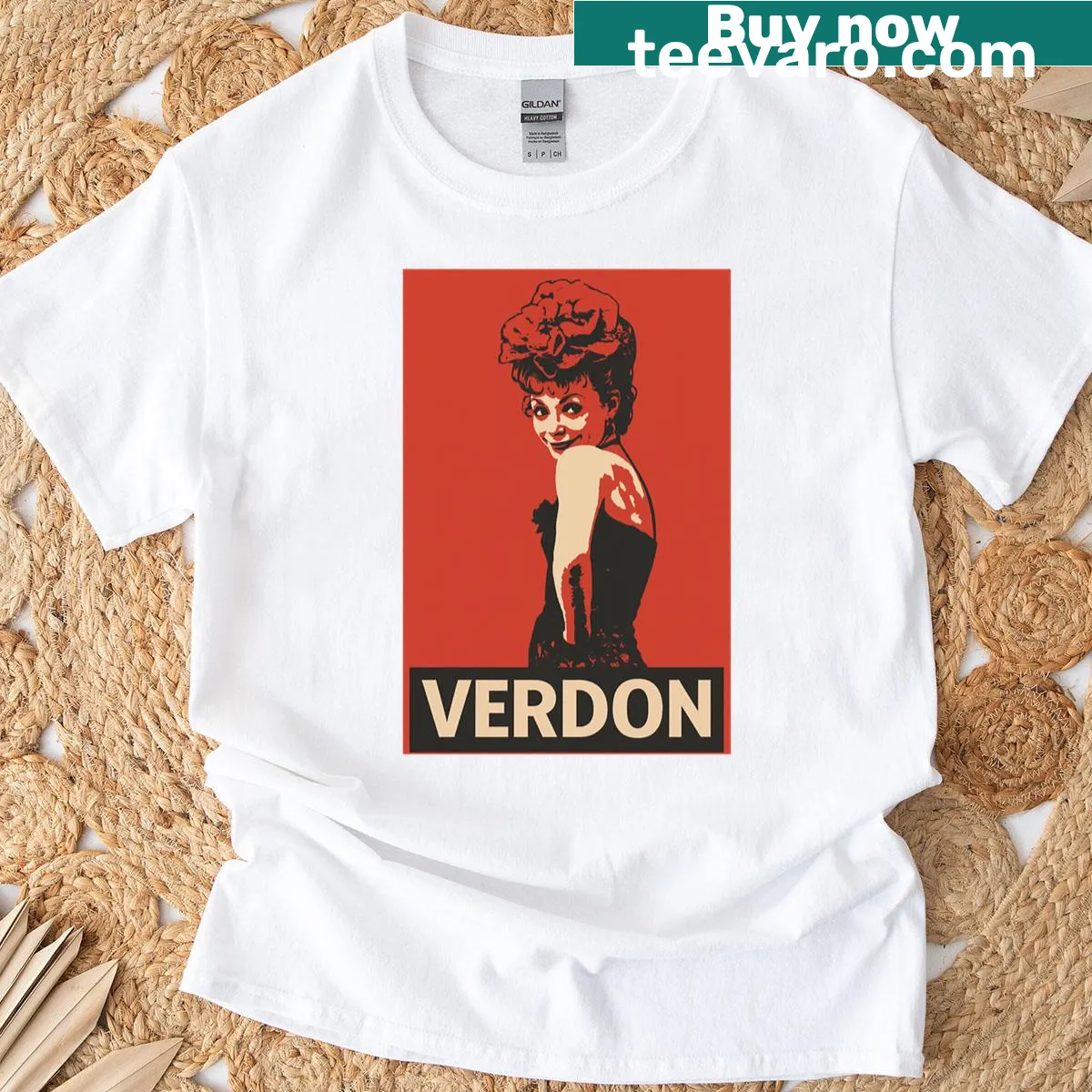 Pop art Gwen Verdon t-shirt — on a men's t-shirt