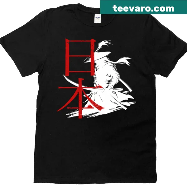 Illustrated Predator Samurai t-shirt with a fierce warrior graphic
