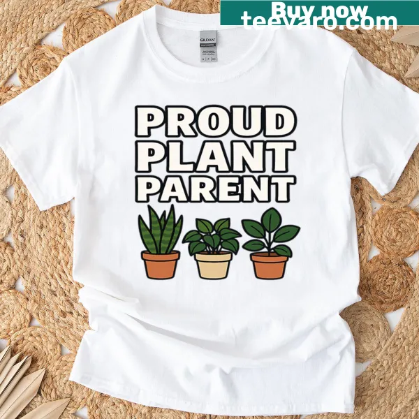 Botanical design for proud plant parents on t-shirt