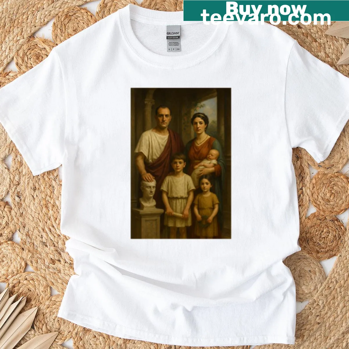 T-shirt with Proud Roman phrase — on a men's t-shirt