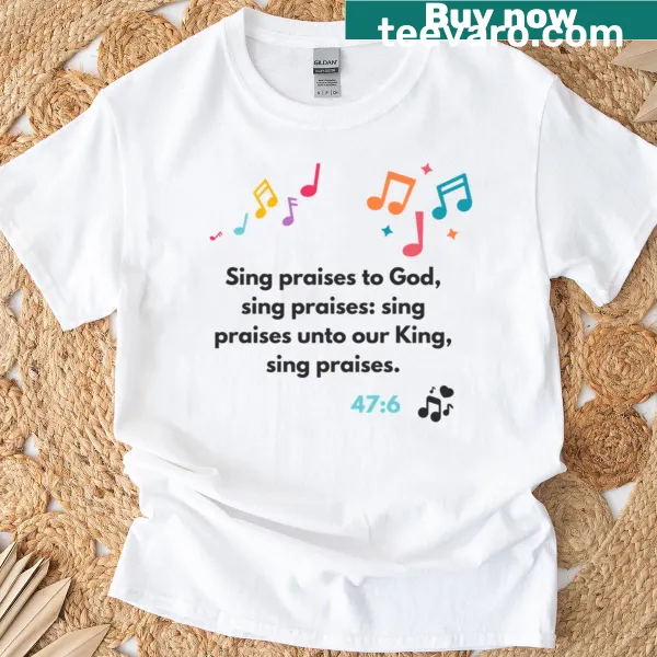 Transparent T-shirt featuring Psalm 46:10 in stylized text