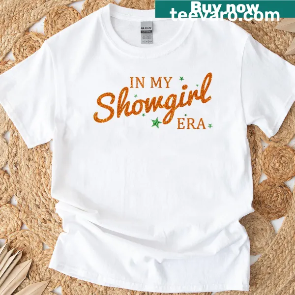 Retro showgirl themed T-shirt with nostalgic typography