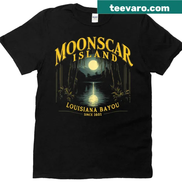 Vintage Moonscar Island zombie graphic t-shirt with humorous design
