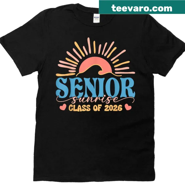Graduation T-shirt for Class of 2026 with 'Senior Sunrise' graphic