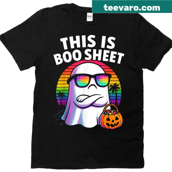 Funny Halloween ghost graphic on a T-shirt
