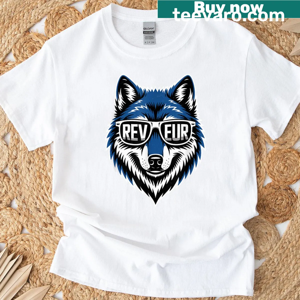 Inspirational wolf graphic t-shirt designed for dreamers — on a men's t-shirt