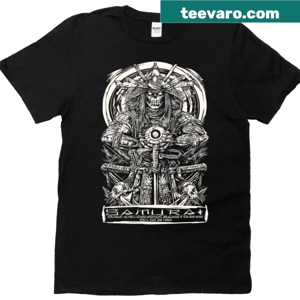 Vintage-style T-shirt featuring a samurai graphic with streetpunk flair