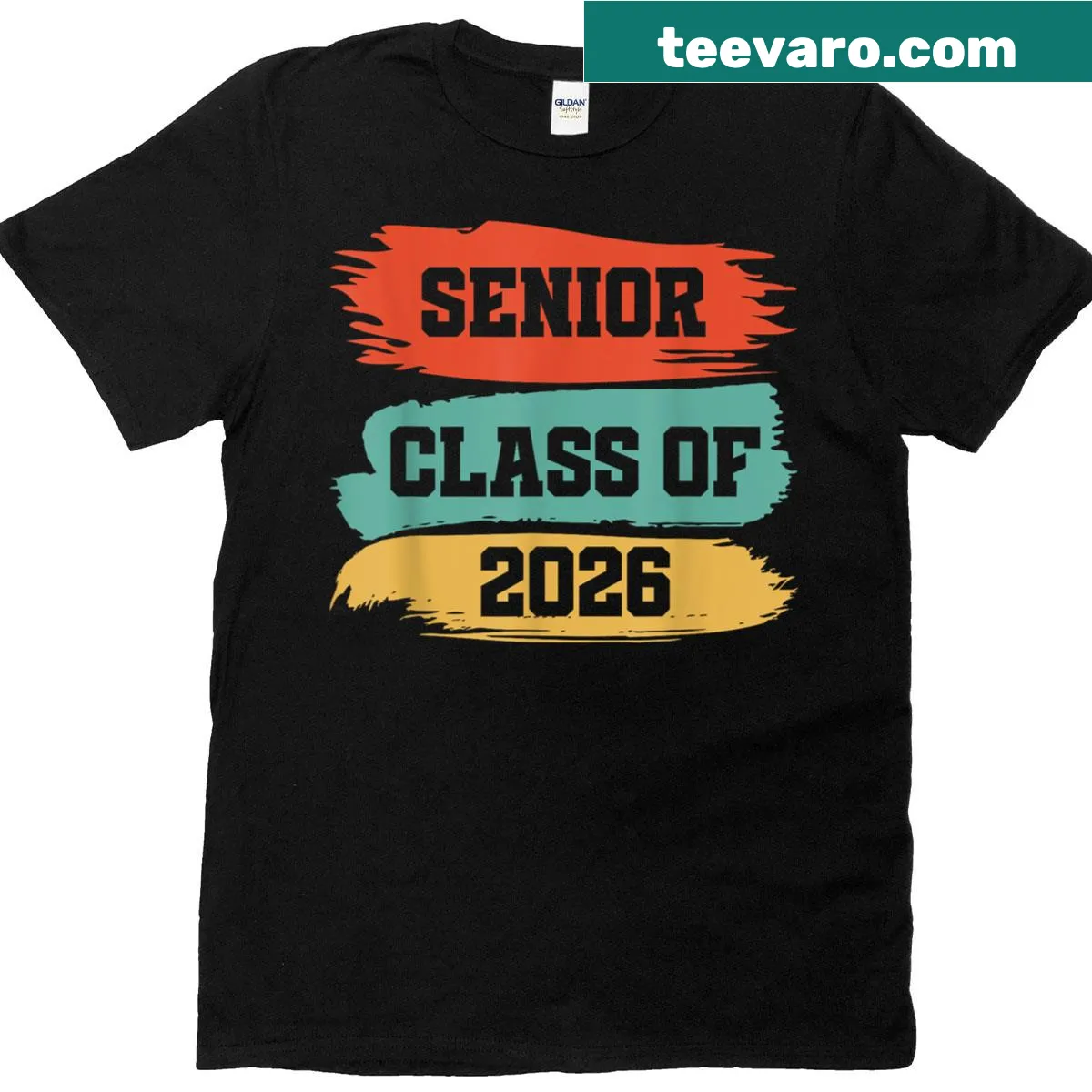 Retro Senior 2026 graduation design on a T-shirt — on a men's t-shirt
