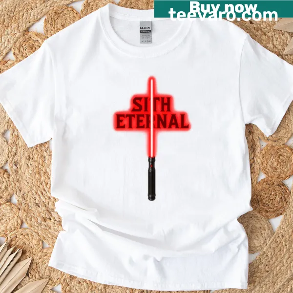 Graphic t-shirt showcasing a Sith Eternal lightsaber design