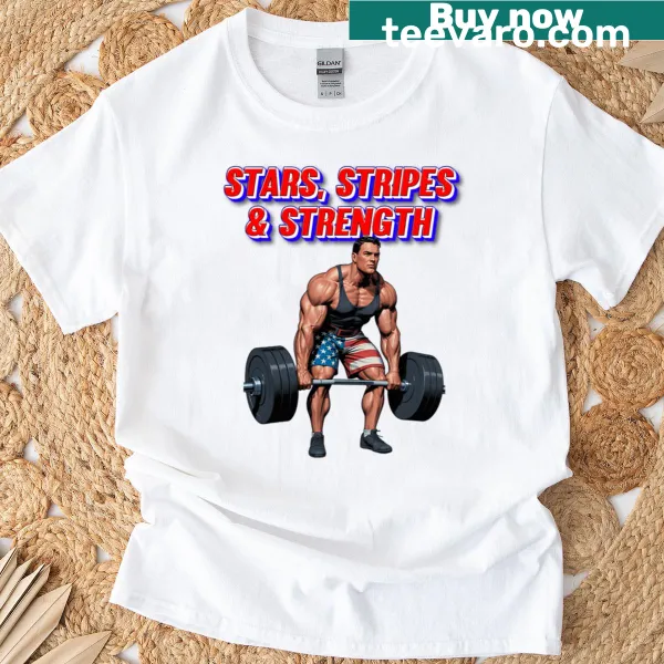 Stars and stripes design Strength t-shirt