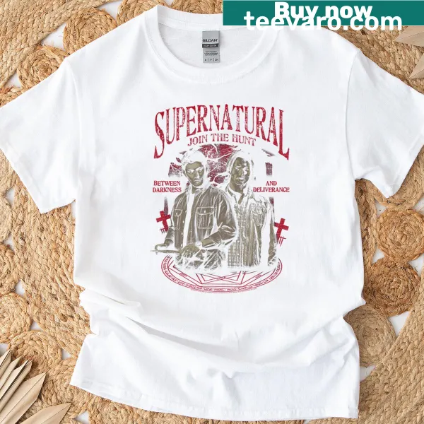 T-shirt inspired by Supernatural, featuring themes of darkness and deliverance