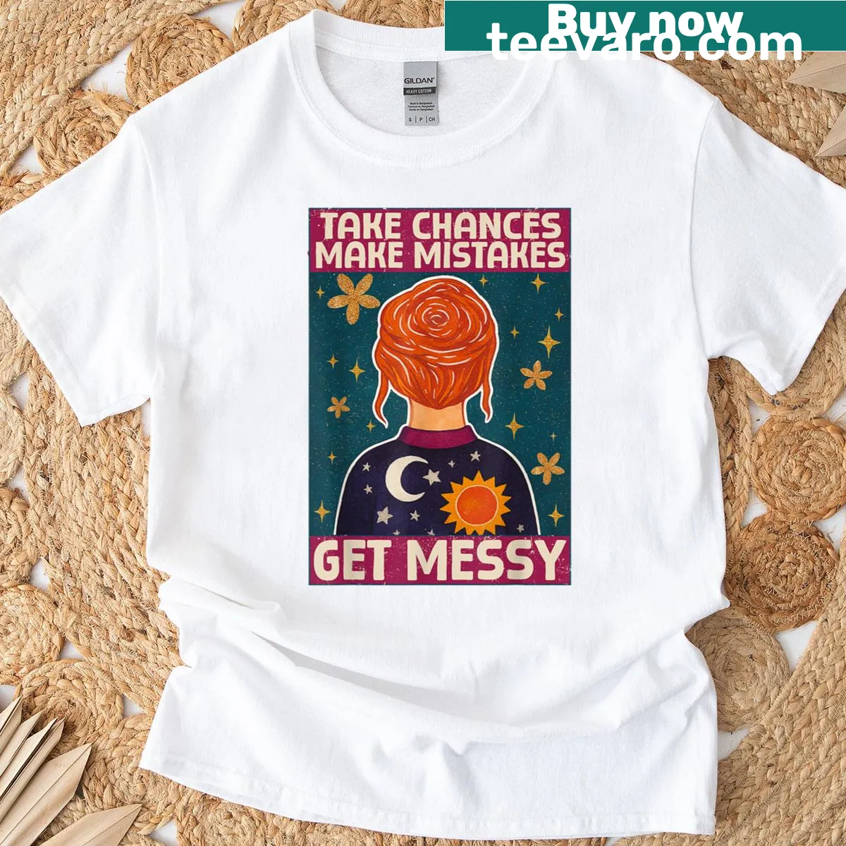 Vintage distressed t-shirt with motivational phrase in retro style — on a men's t-shirt