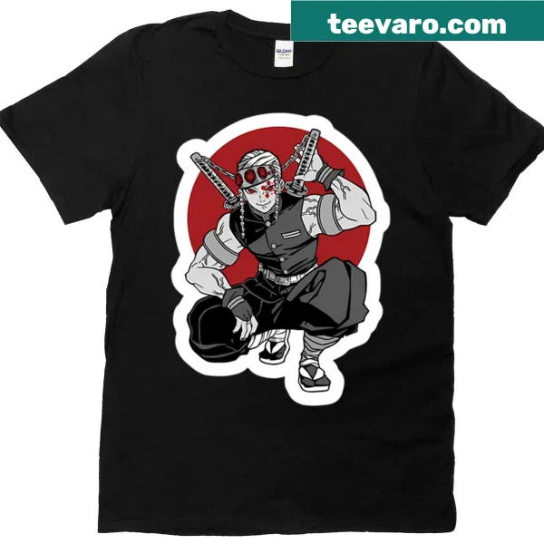 Illustration of Tengen Uzui on a T-shirt