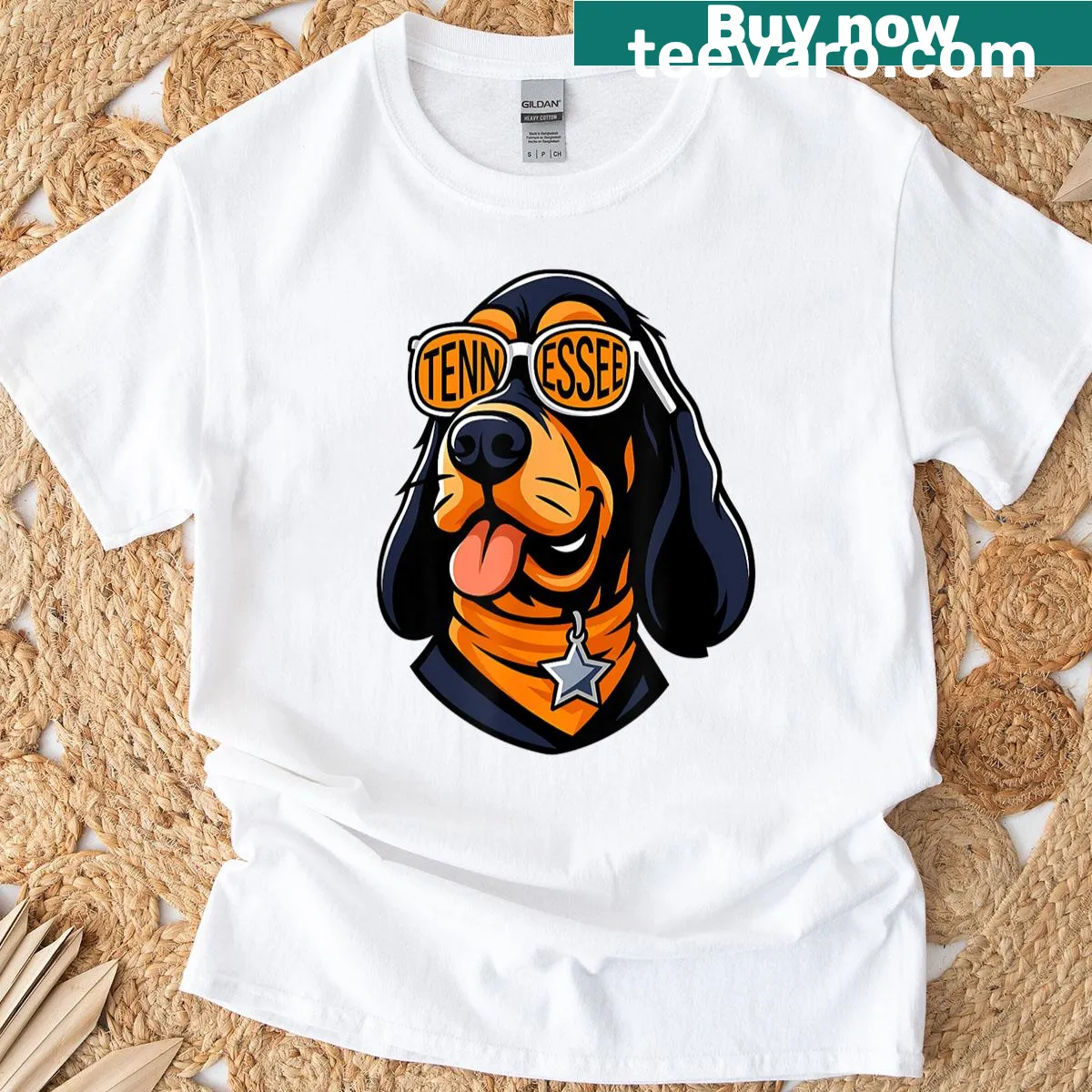 Proud Coonhound fan design on a T-shirt. — on a men's t-shirt