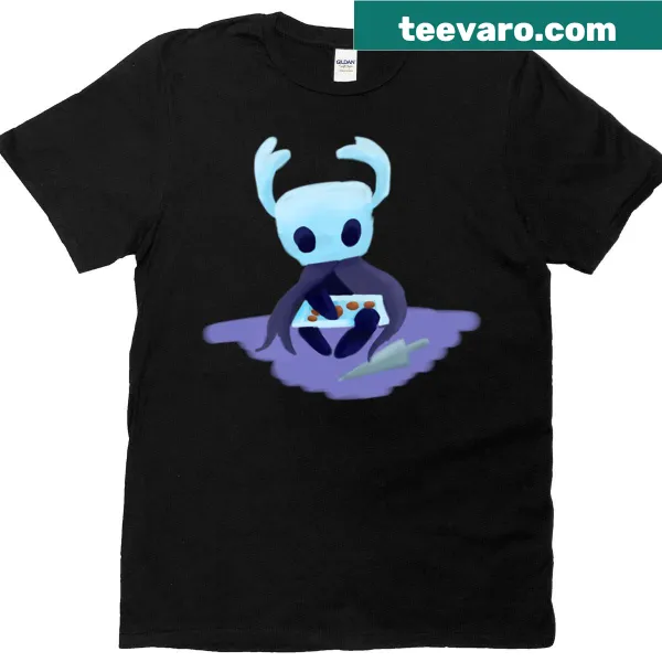 T-shirt with an illustration of a knight eating chocolate