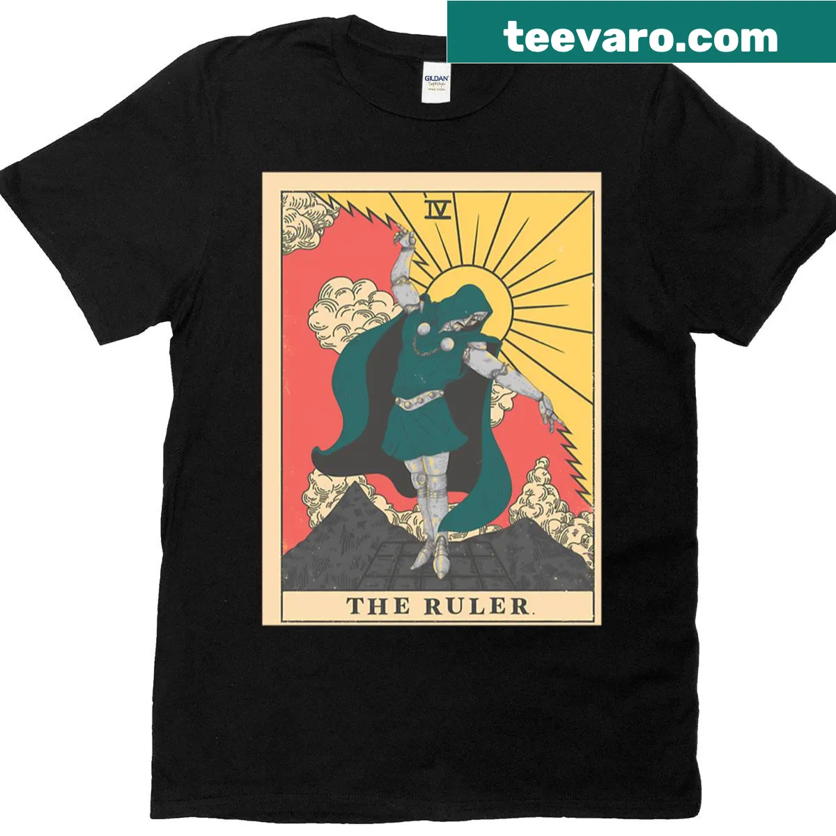 Humorous Ruler graphic T-shirt with playful typography — on a men's t-shirt