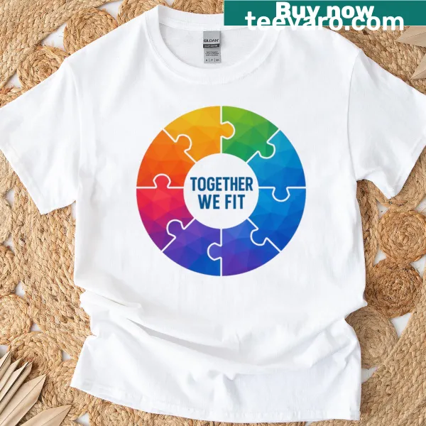 Puzzle piece design on a T-shirt symbolizing connection