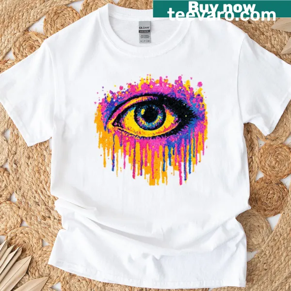 Psychedelic T-shirt featuring a third eye illustration for mystical enthusiasts