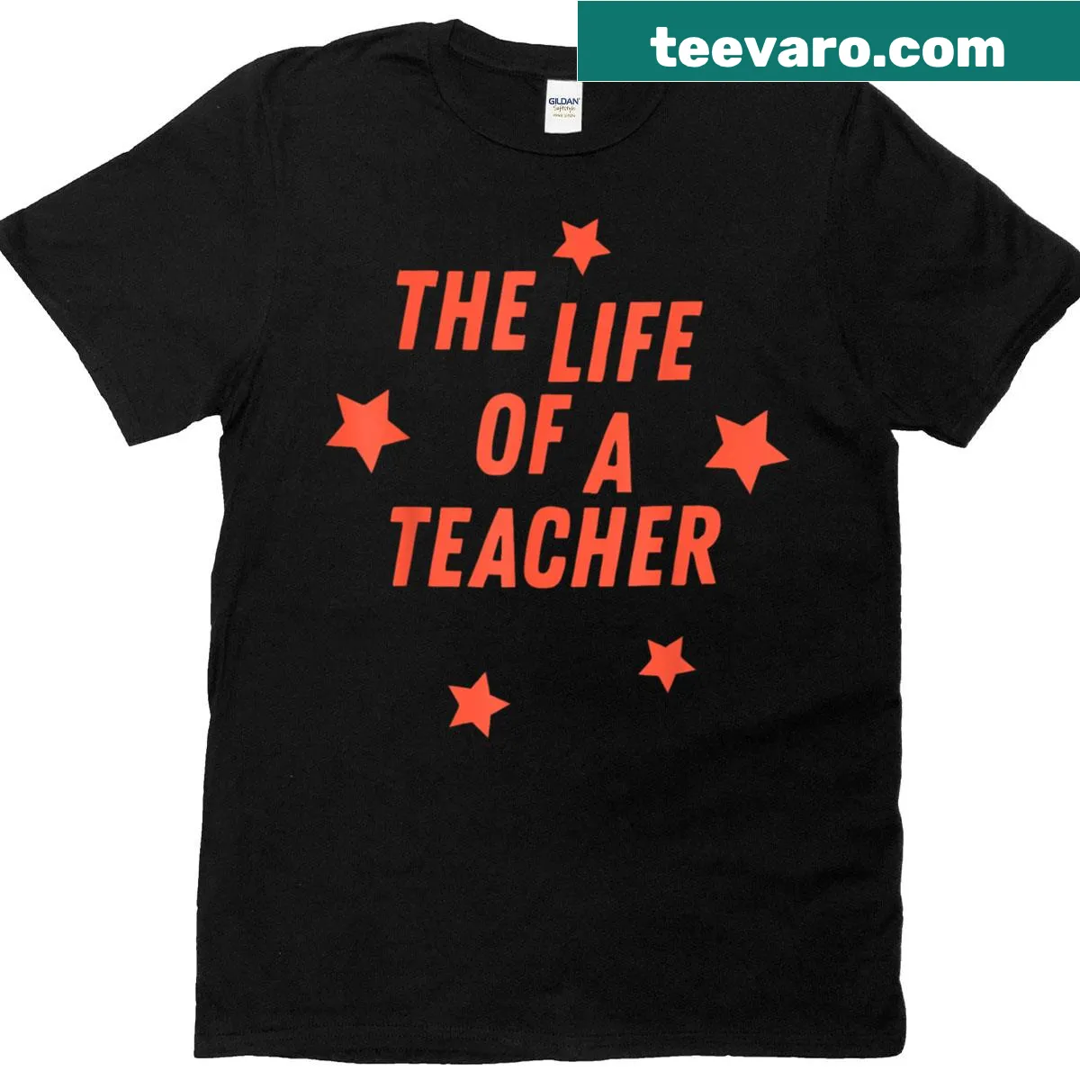 Typography design illustrating the life of a teacher on a t-shirt — on a men's t-shirt
