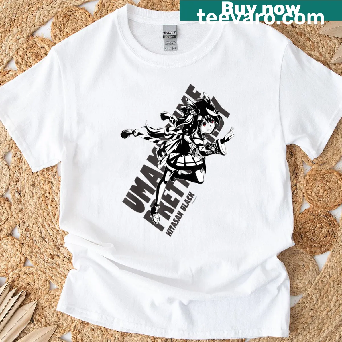 T-shirt featuring Kitasan Black from Umamusume — on a men's t-shirt
