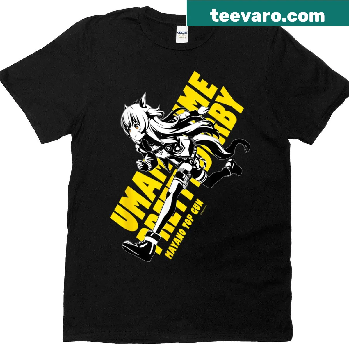Umamusume Mayano Top Gun t-shirt for fans — on a men's t-shirt