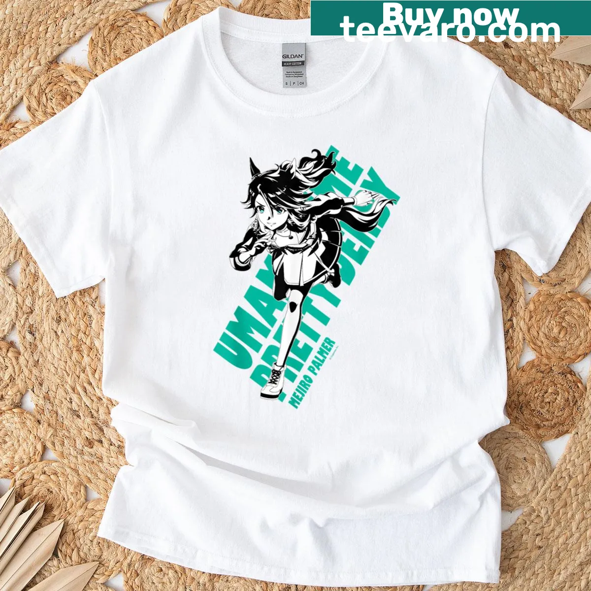 Anime character illustration from Umamusume Pretty Derby on T-shirt — on a men's t-shirt