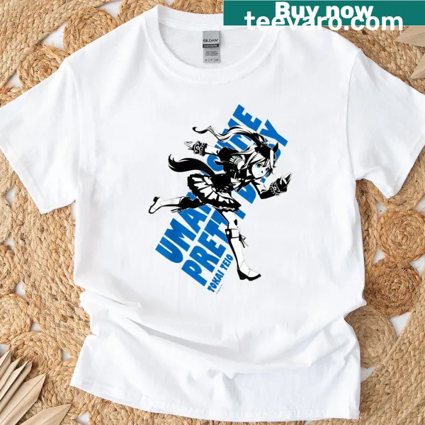 Anime character illustration from Umamusume Pretty Derby on T-shirt