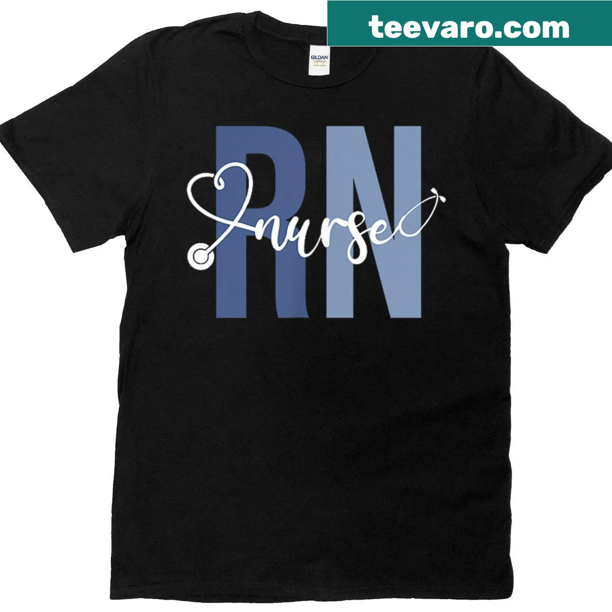 Vintage T-shirt featuring a stethoscope graphic for Registered Nurses — on a men's t-shirt