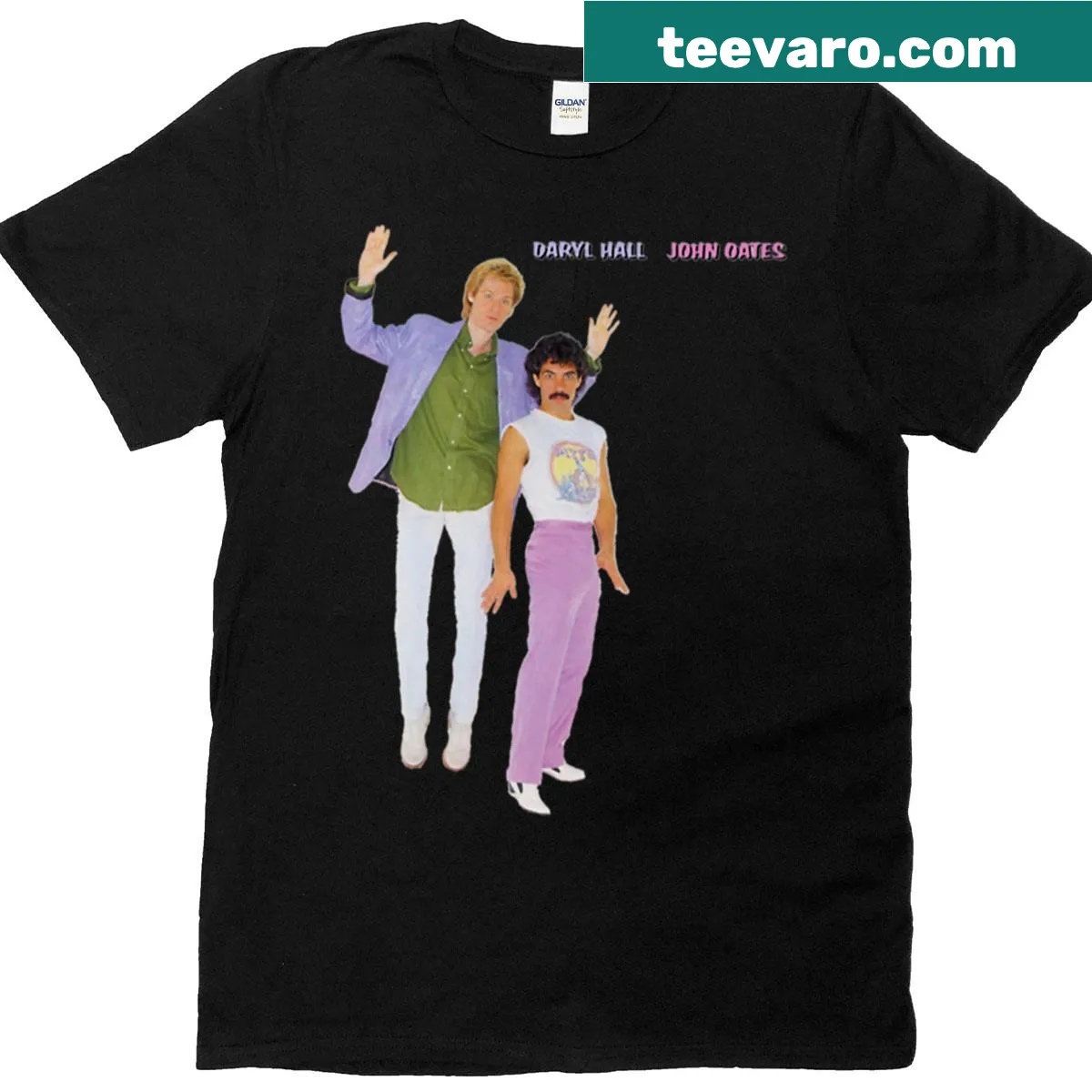 Realistic print of Van Gogh's 'White Flowers in a Vase' on T-shirt — on a men's t-shirt