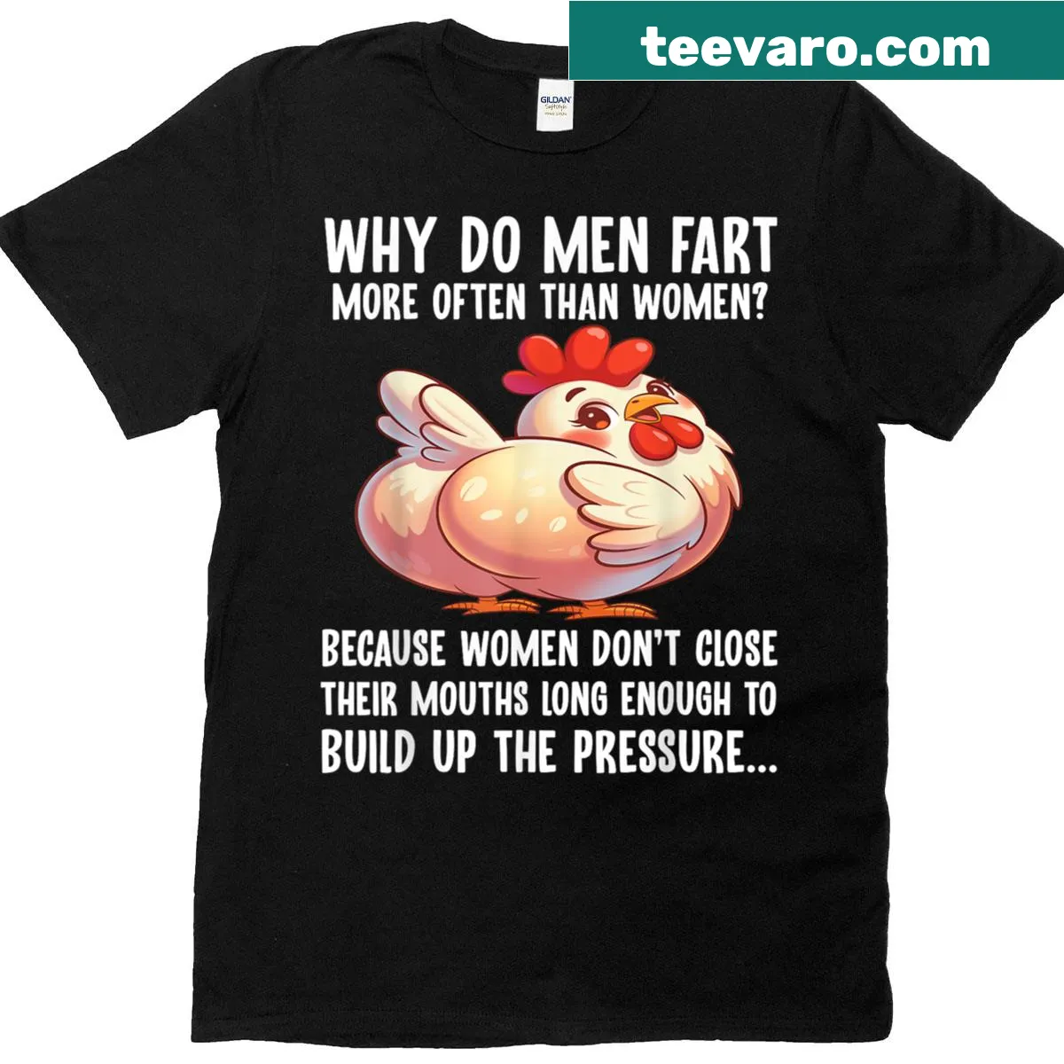 Sarcastic typography T-shirt about men and women humor — on a men's t-shirt