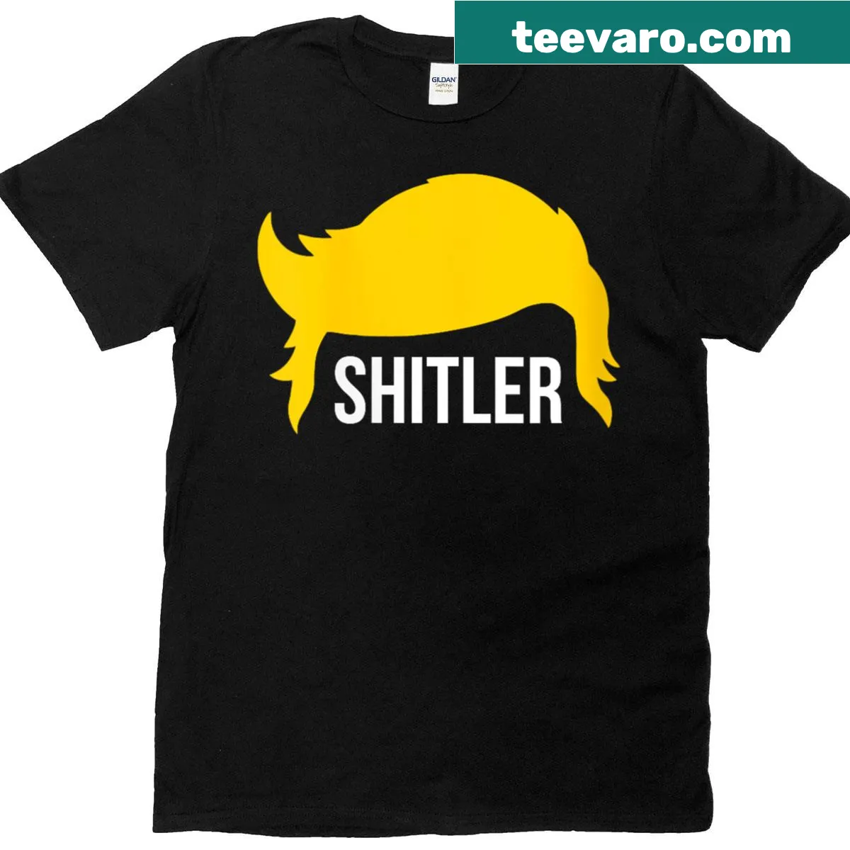 Funny political pun graphic T-shirt with bold text — on a men's t-shirt