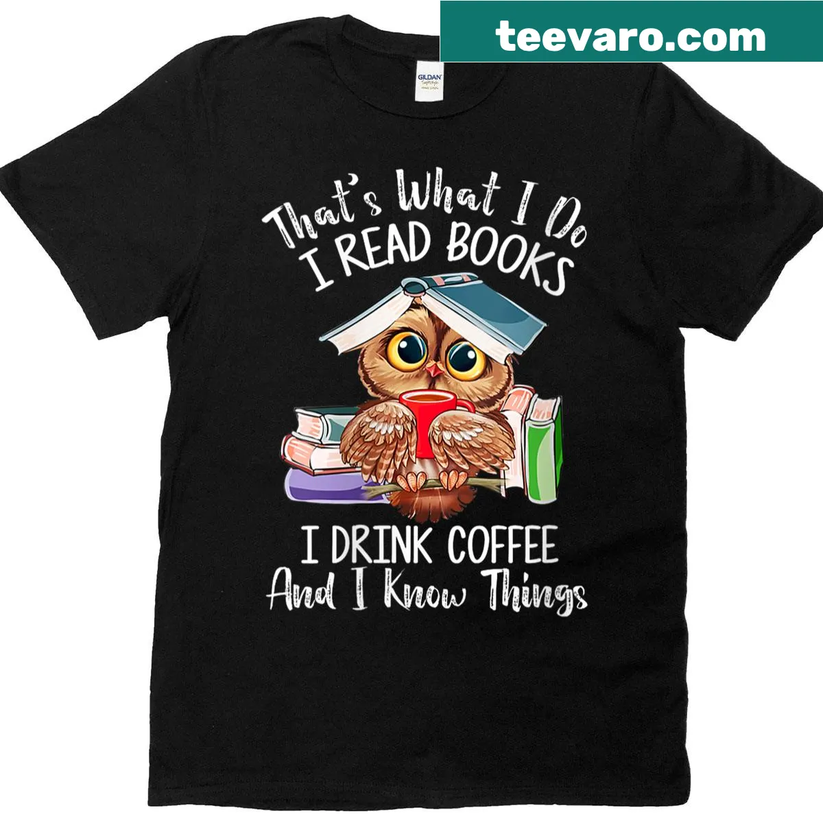Typography design with reading and coffee theme — on a men's t-shirt