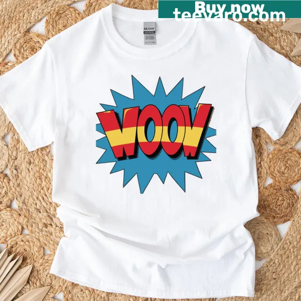 Pop art-inspired T-shirt with bold graphic expressions