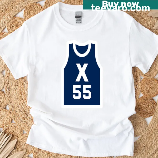 Basketball T-shirt with 'X Or Xavier' printed in jersey style