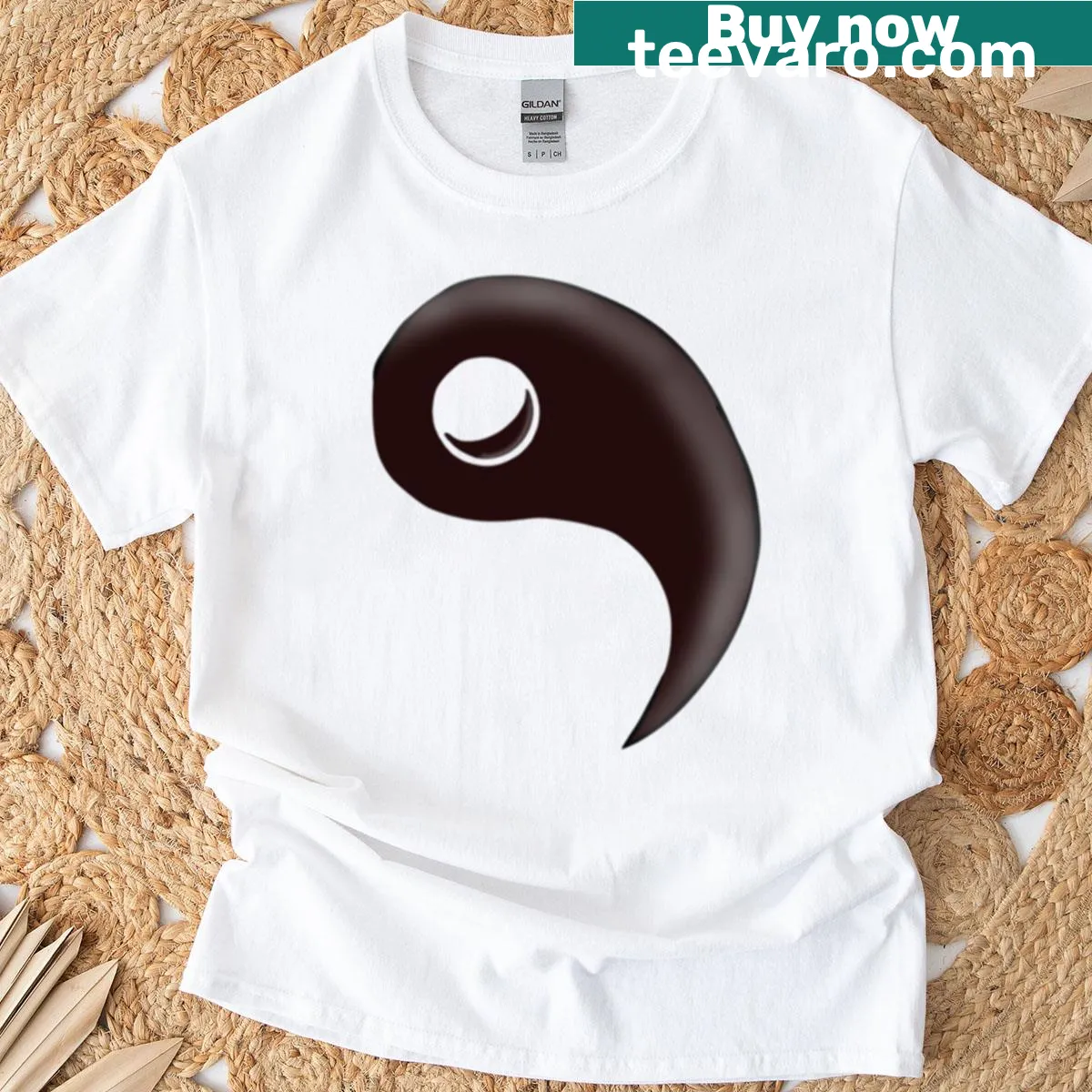 Cute yin symbol for couples t-shirt — on a men's t-shirt