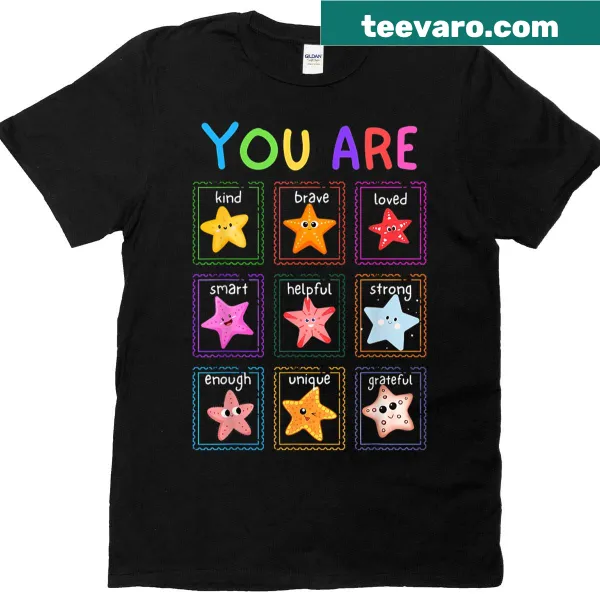 Starfish design with the words 'You Are Kind' for teachers.