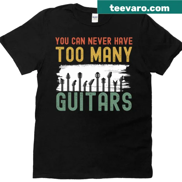 Retro guitar fan t-shirt with humorous text
