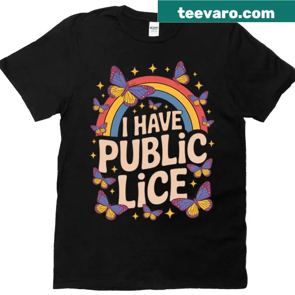 Funny t-shirt featuring a dad joke about pubic lice