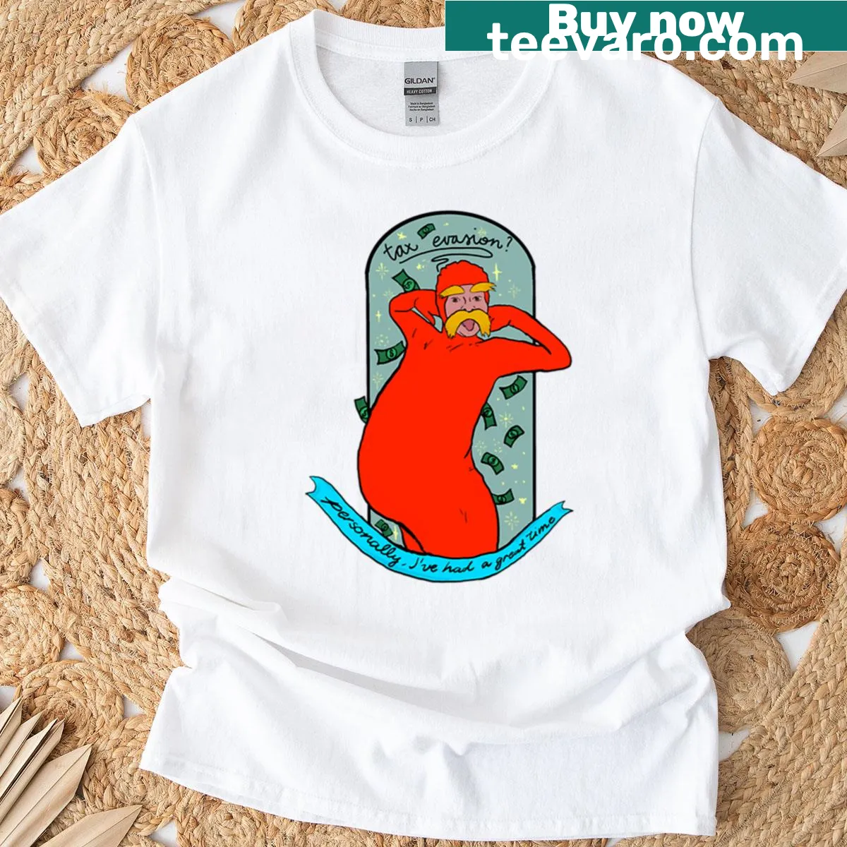 Meme-inspired T-shirt featuring a TikTok Lorax design. — on a men's t-shirt