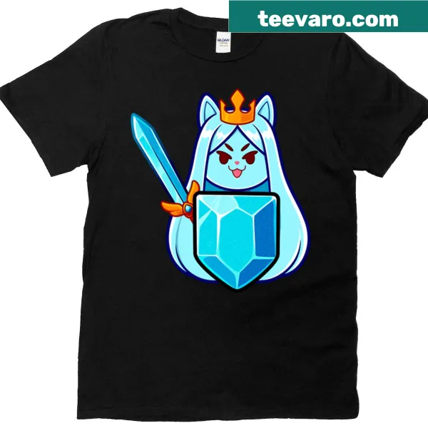 Illustration of Avalora, a fantasy character, on a t-shirt