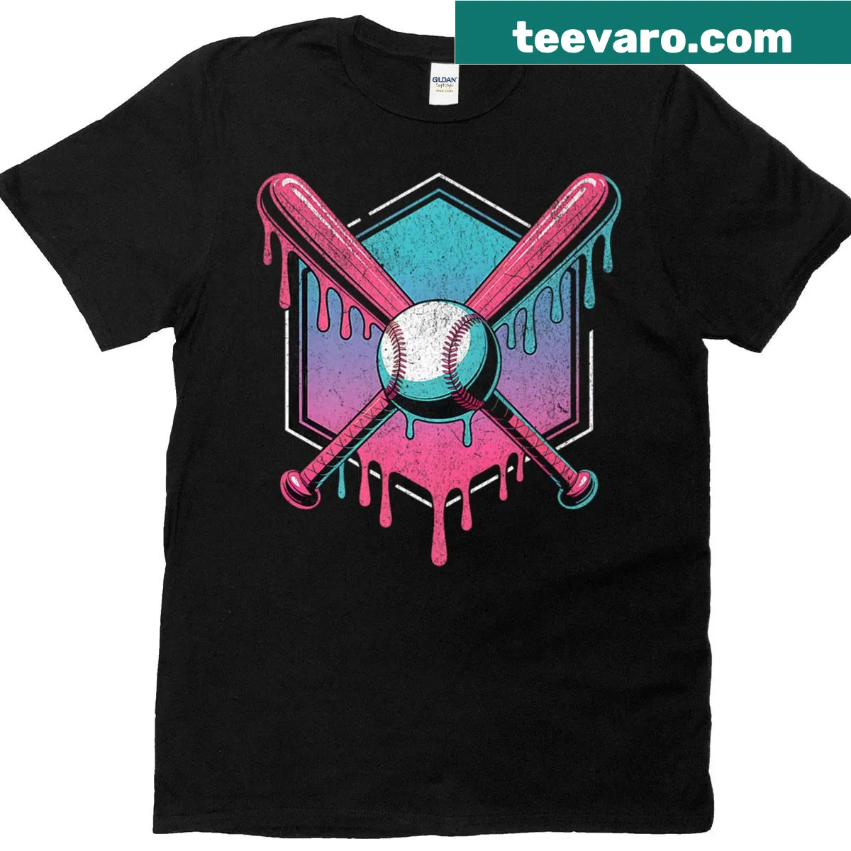 Youth T-shirt featuring baseball and ice cream graphic — on a men's t-shirt