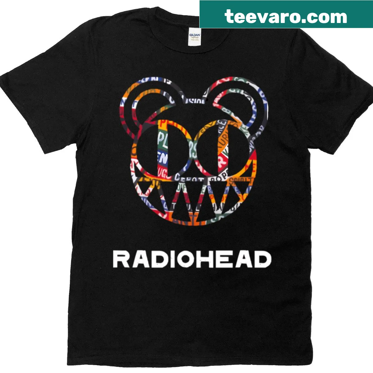 Radiohead logo T-shirt designed for fans of the band — on a men's t-shirt