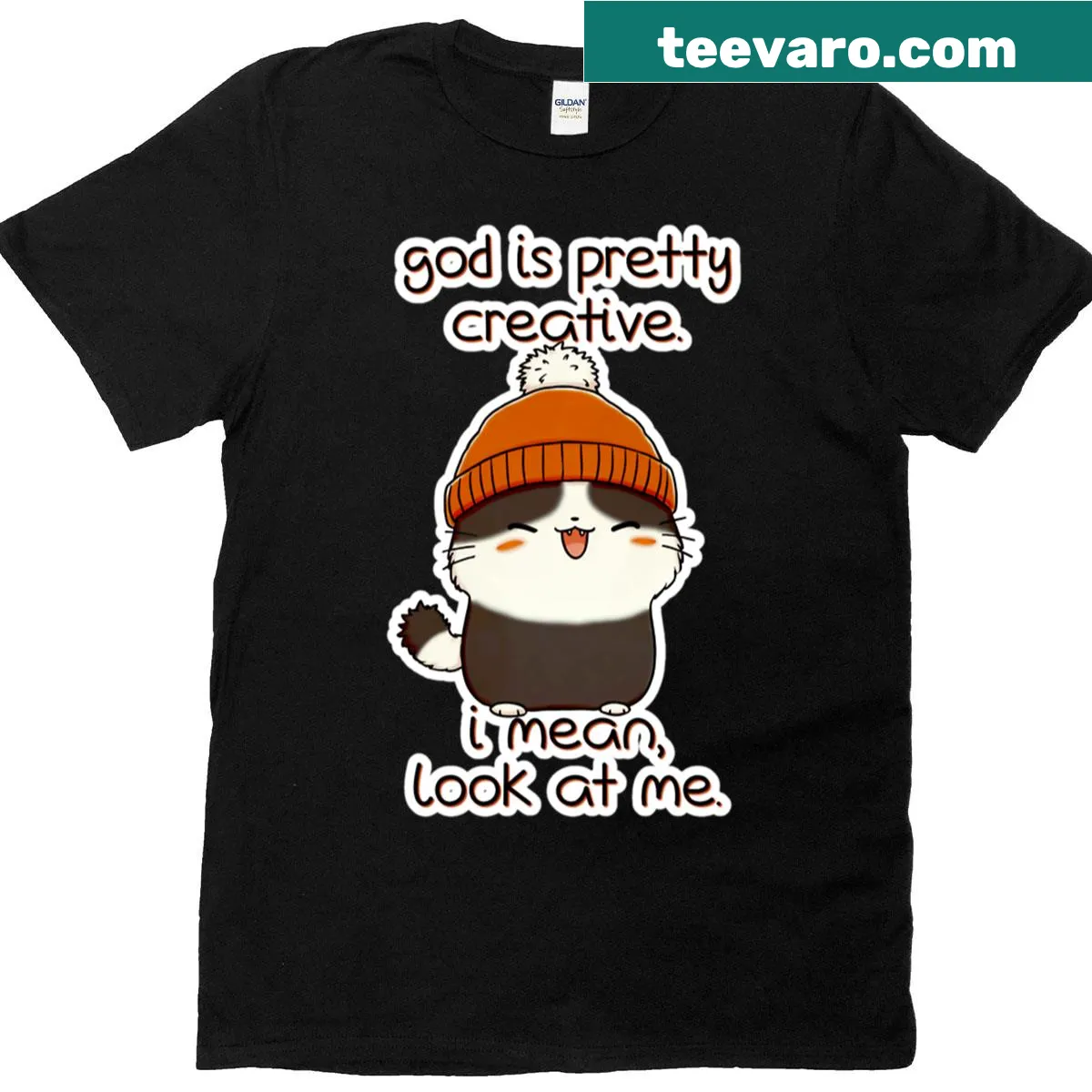 Typography t-shirt with humorous self-appreciation quote — on a men's t-shirt