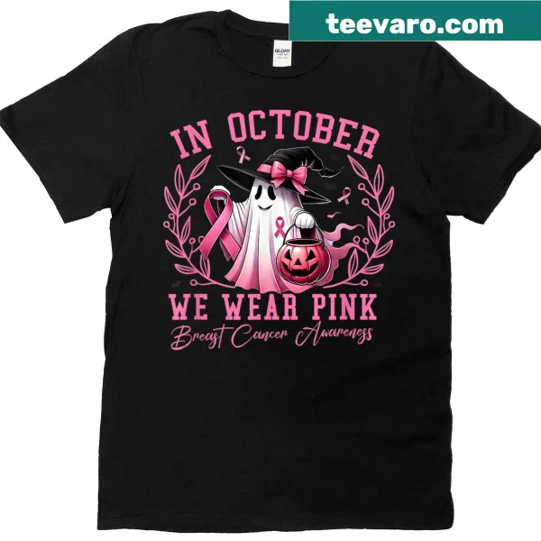 T-shirt with a breast cancer awareness theme for Halloween