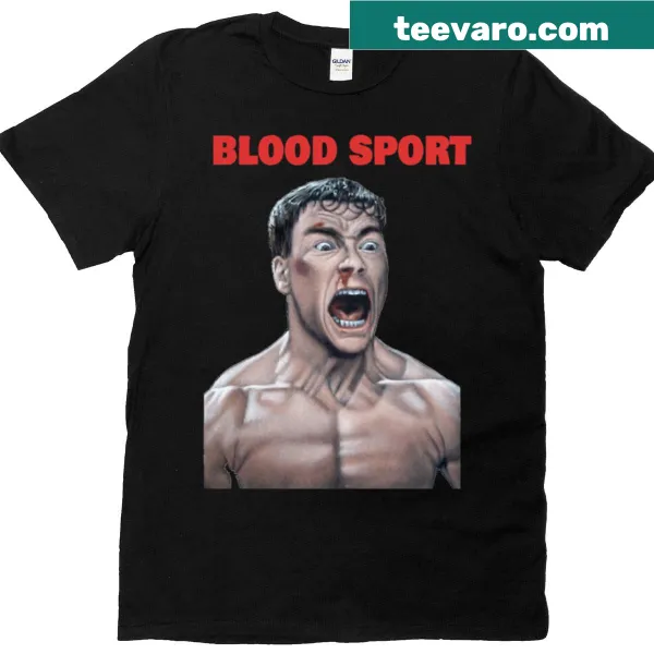 Bold Halloween-themed T-shirt with bloodsport text design